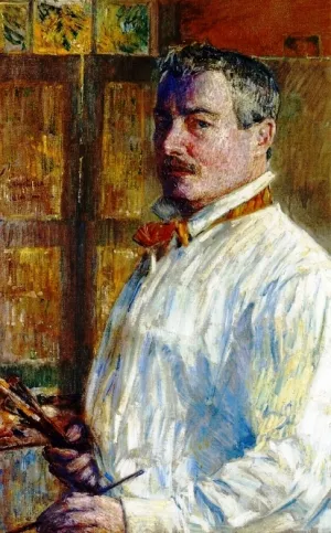 Self Portrait by Frederick Childe Hassam Oil Painting