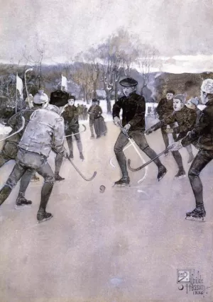 Skating by Frederick Childe Hassam Oil Painting