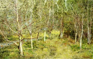 Spring Woods by Frederick Childe Hassam Oil Painting