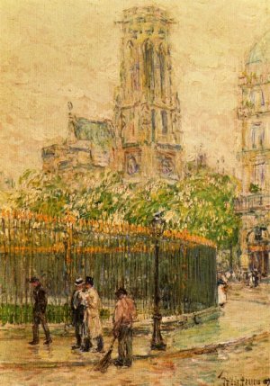 St. Germain l'Auxerrois by Frederick Childe Hassam Oil Painting