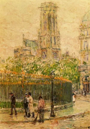St. Germain l'Auxerrois by Frederick Childe Hassam - Oil Painting Reproduction