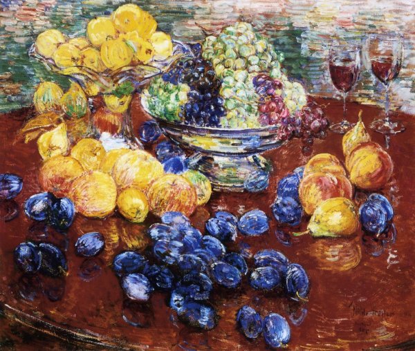 Main Product Photo of Still Life, Fruits Painting by Frederick Childe Hassam