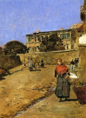 Street Scene, Montmartre by Frederick Childe Hassam - Oil Painting Reproduction