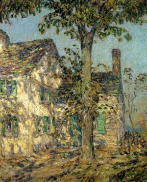 Sunlight on an Old House, Putnam by Frederick Childe Hassam Oil Painting