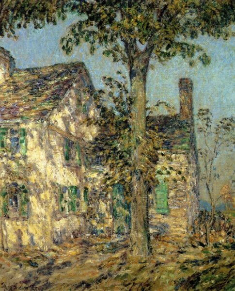 Main Product Photo of Sunlight on an Old House, Putnam Painting by Frederick Childe Hassam