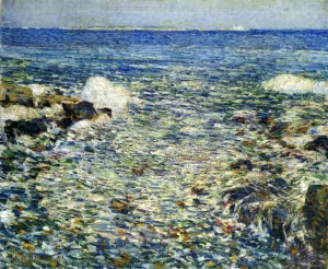Surf, Isles of Shoals by Frederick Childe Hassam - Oil Painting Reproduction