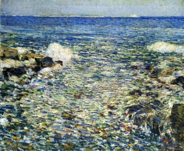 Surf, Isles of Shoals by Frederick Childe Hassam - Hand-Painted Oil Painting Reproduction