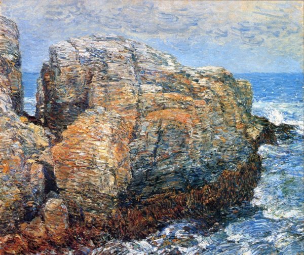 Sylph's Rock, Appledore by Frederick Childe Hassam - Hand-Painted Oil Painting Reproduction