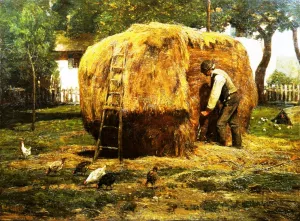 The Barnyard Oil painting by Frederick Childe Hassam
