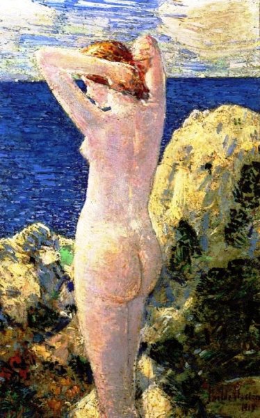 Main Product Photo of The Bather Painting by Frederick Childe Hassam