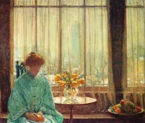 The Breakfast Room, Winter Morning by Frederick Childe Hassam - Oil Painting Reproduction
