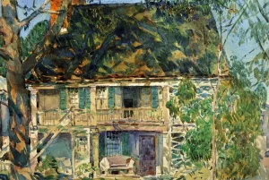 The Brush House by Frederick Childe Hassam - Oil Painting Reproduction