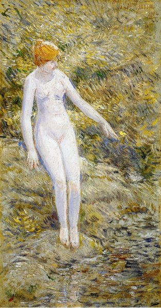 The Butterfly by Frederick Childe Hassam - Hand-Painted Oil Painting Reproduction