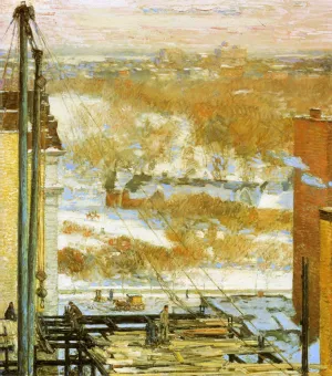 The Hovel and the Skyscraper painting by Frederick Childe Hassam