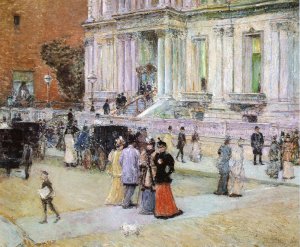 The Manhattan Club by Frederick Childe Hassam Oil Painting