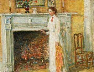 The Mantle Piece Oil painting by Frederick Childe Hassam