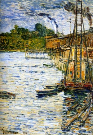 The Mill Pond by Frederick Childe Hassam Oil Painting