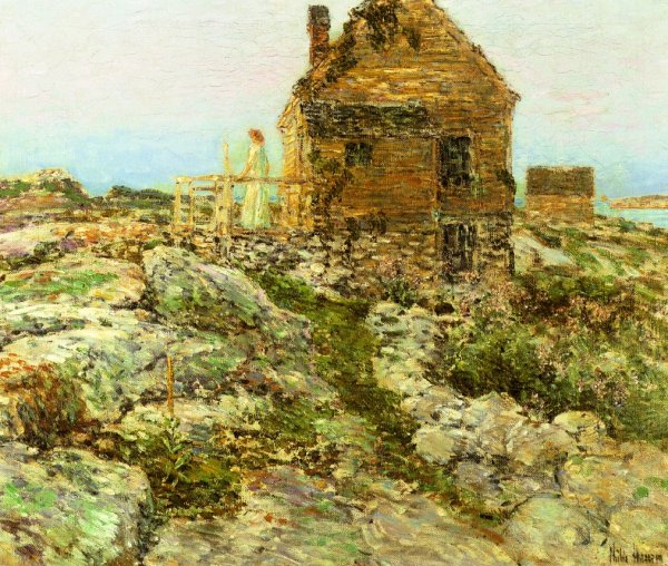 The Norwegian Cottage by Frederick Childe Hassam - Hand-Painted Oil Painting Reproduction