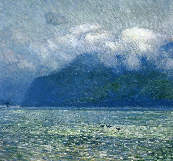 The Silver Veil and the Golden Gate by Frederick Childe Hassam - Hand-Painted Oil Painting Reproduction