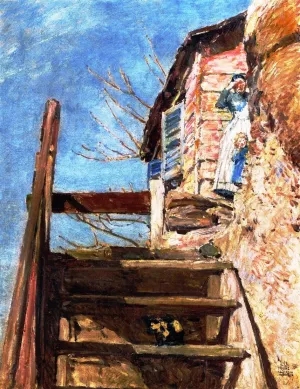 The Stairs by Frederick Childe Hassam Oil Painting