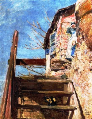 The Stairs Oil painting by Frederick Childe Hassam