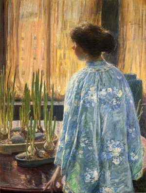The Table Garden Oil painting by Frederick Childe Hassam