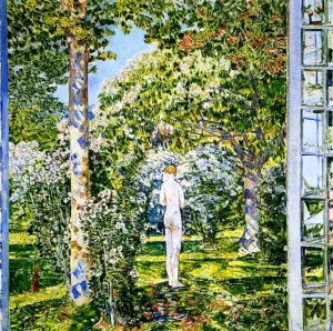 To the Trumpet Vine by Frederick Childe Hassam Oil Painting