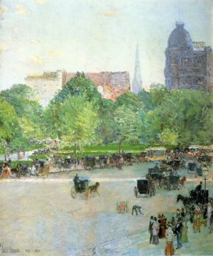 Union Square by Frederick Childe Hassam Oil Painting