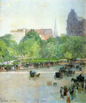 Union Square by Frederick Childe Hassam Oil Painting