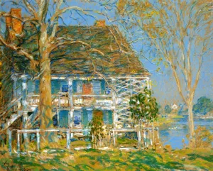 Unknown also known as The Old Brush House by Frederick Childe Hassam - Oil Painting Reproduction