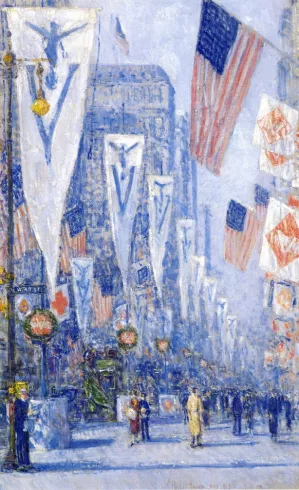 Victory Day, May 1919 painting by Frederick Childe Hassam