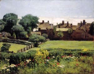Village Scene by Frederick Childe Hassam Oil Painting