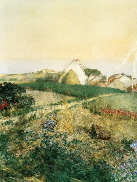Villers-le-Bel also known as The Enchanted Hour by Frederick Childe Hassam - Hand-Painted Oil Painting Reproduction
