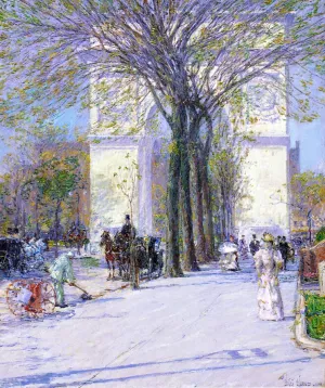 Washington Arch, Spring by Frederick Childe Hassam Oil Painting