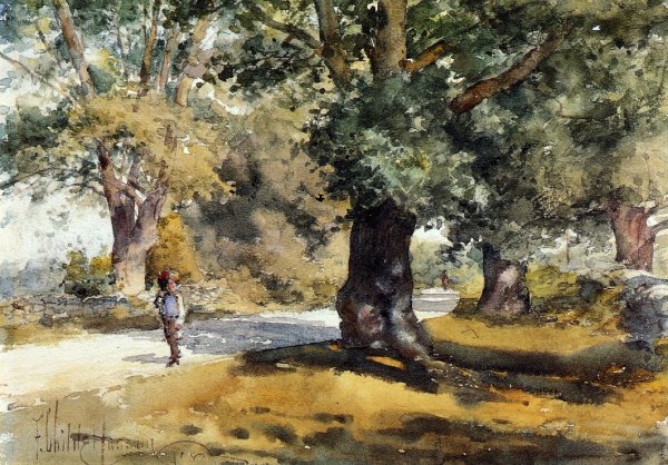 Waydise Inn, Sudbury Mass by Frederick Childe Hassam - Hand-Painted Oil Painting Reproduction