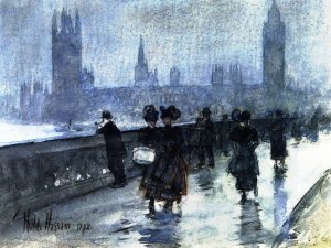Westminster Bridge by Frederick Childe Hassam Oil Painting