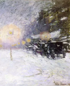 Winter Midnight by Frederick Childe Hassam - Oil Painting Reproduction
