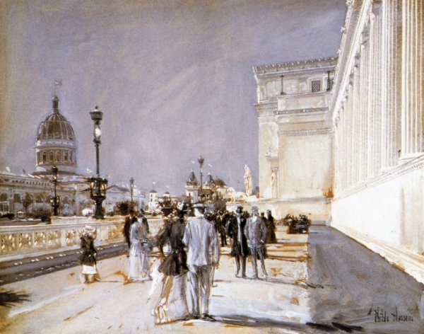 World's Fair, Chicago by Frederick Childe Hassam - Hand-Painted Oil Painting Reproduction