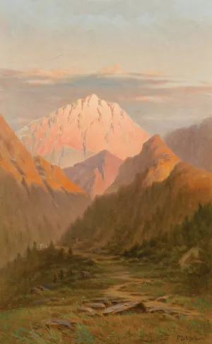 Western Mountains by Frederick Debourg Richards Oil Painting