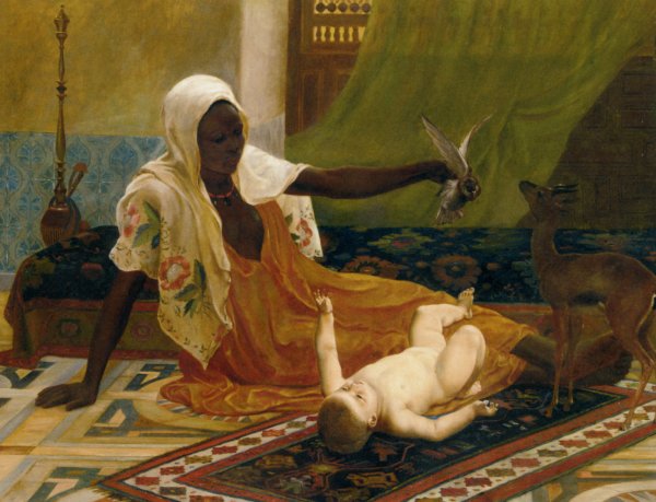 Main Product Photo of A New Light in the Harem Painting by Frederick Goodall
