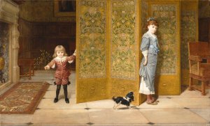 Puritan and Cavalier by Frederick Goodall Oil Painting
