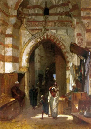 The Grand Bazaar by Frederick Goodall - Oil Painting Reproduction