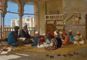 the Madrasa by Frederick Goodall Oil Painting