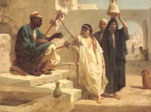 The Song of the Nubian Slave by Frederick Goodall Oil Painting