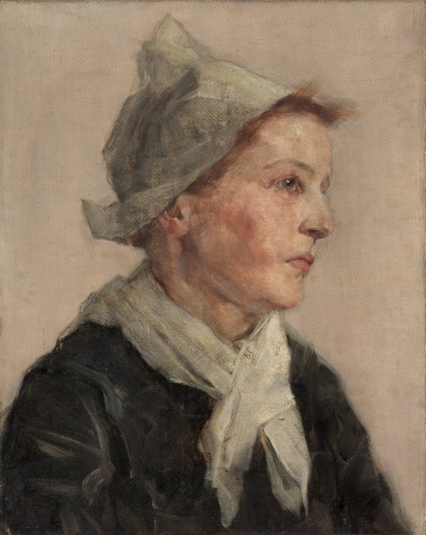 Head of a Woman  by Frederick Gottwald - Hand-Painted Oil Painting Reproduction