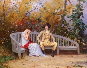 Le Dispute by Frederick Hendrik Kaemmerer Oil Painting