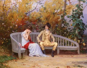 Le Dispute by Frederick Hendrik Kaemmerer Oil Painting