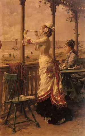 On The Lookout by Frederick Hendrik Kaemmerer Oil Painting