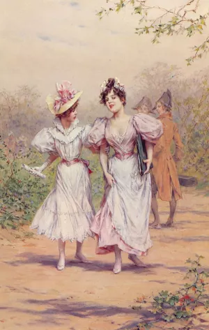 School Belles by Frederick Hendrik Kaemmerer Oil Painting