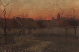 Country Cabins at Sunset by Frederick Judd Waugh Oil Painting